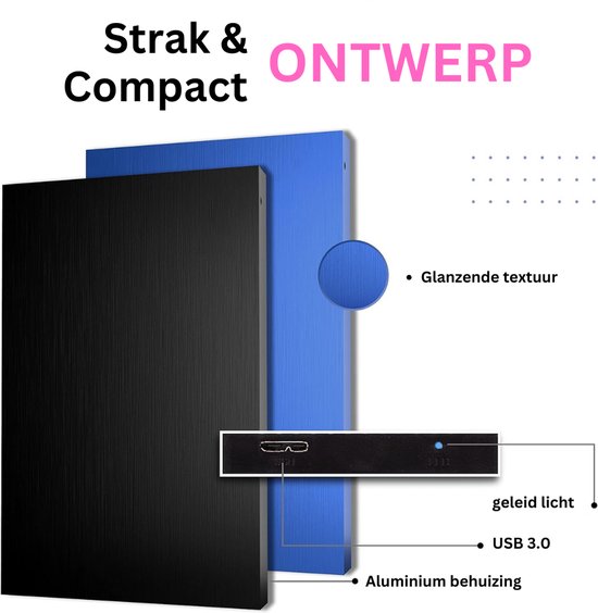 ApexArte® Harde Schijf Extern - Draagbare - 1TB Opslag van Merkloos — afbeelding 5