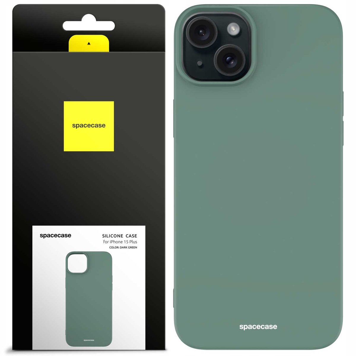 Spacecase Siliconen Hoesje Voor Iphone 15 Plus Donkergroen