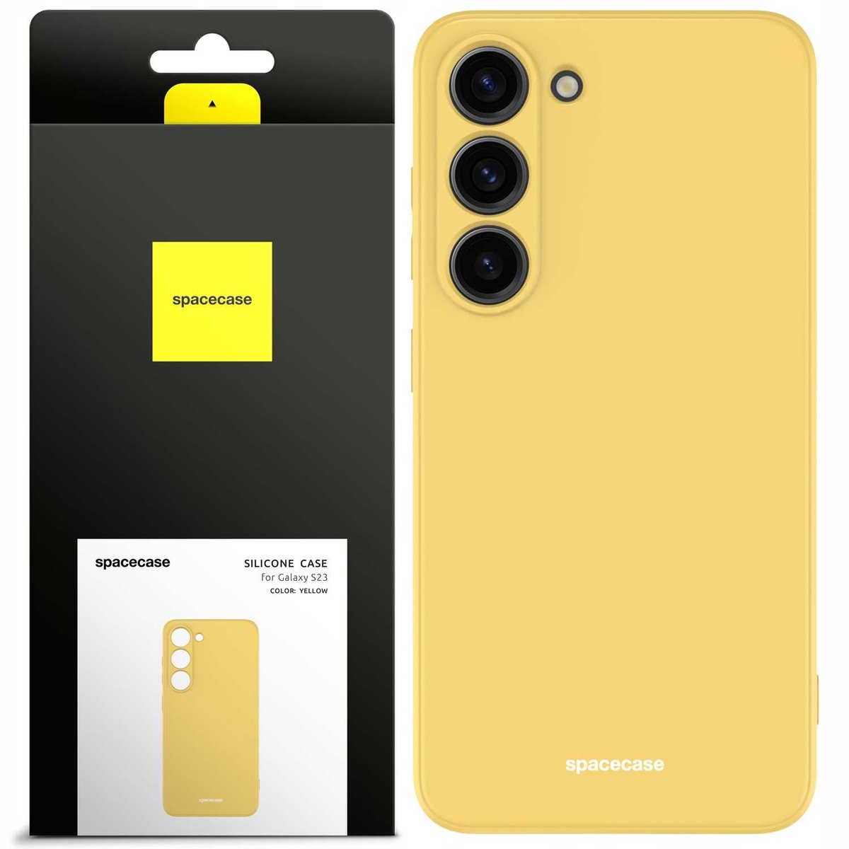 Spacecase Siliconen Case Voor Samsung Galaxy S23 Case Geel