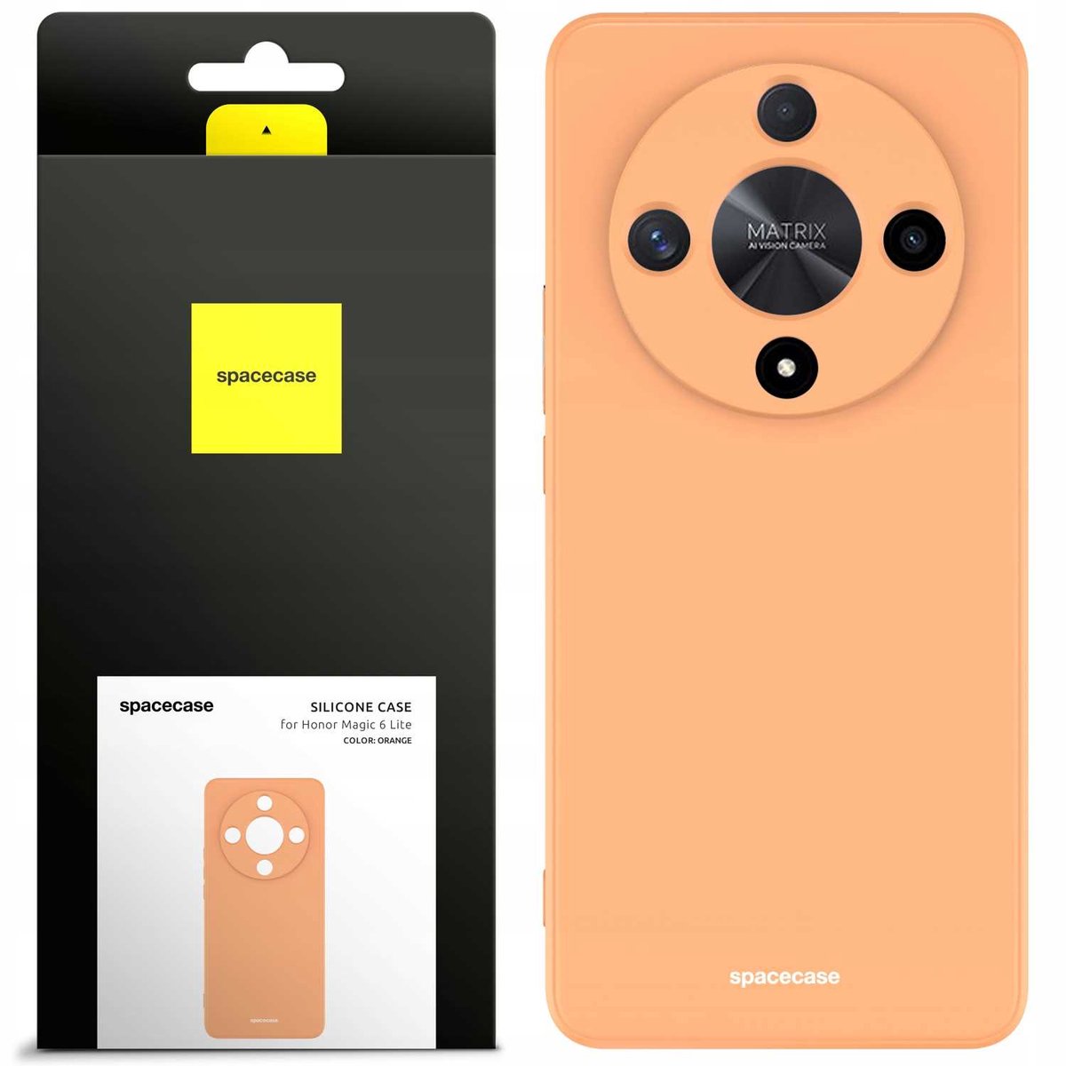 Spacecase Siliconen Hoesje Voor Honor Magic 6 Lite Oranje