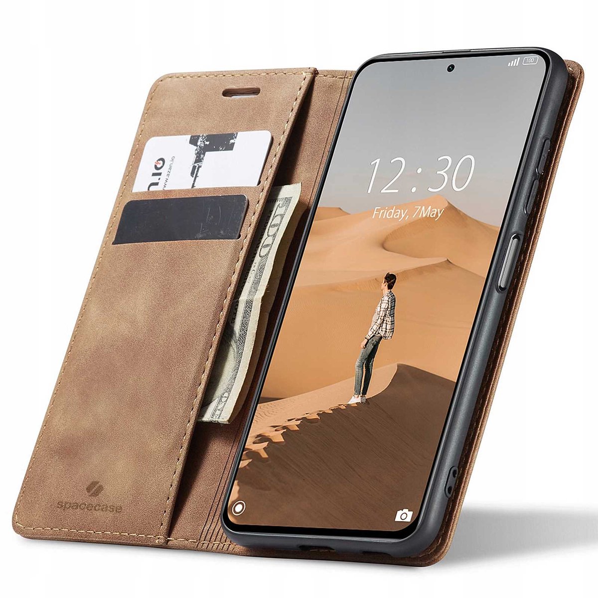 Spacecase Case Portefeuille Voor Xiaomi Poco F3 Mi 11I Bruin