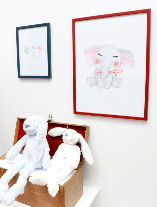 Deknudt Frames rouge, cadre étroit en bois