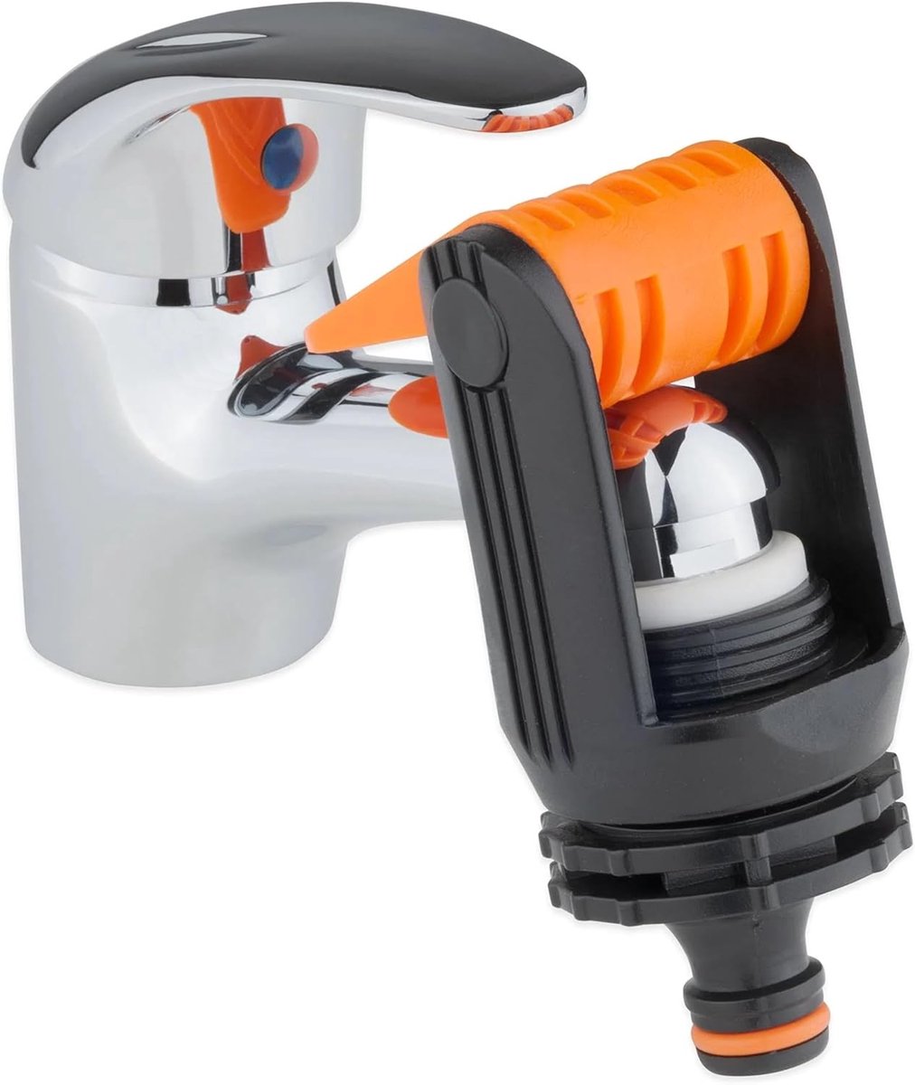 Universele kraanaansluiting adapter voor keuken en tuin met verstelbaar frame