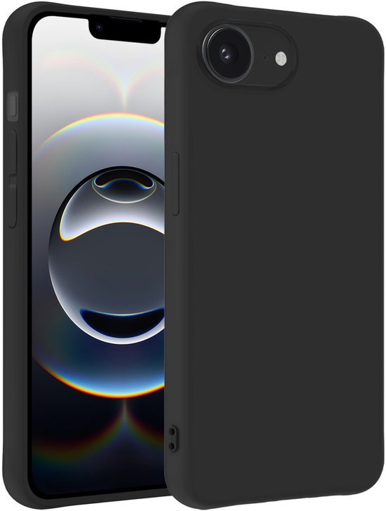 Coque Adaptée à iPhone 16 Coque Siliconen Coque - Coque Adaptée à iPhone 16 Coque Housse - Zwart