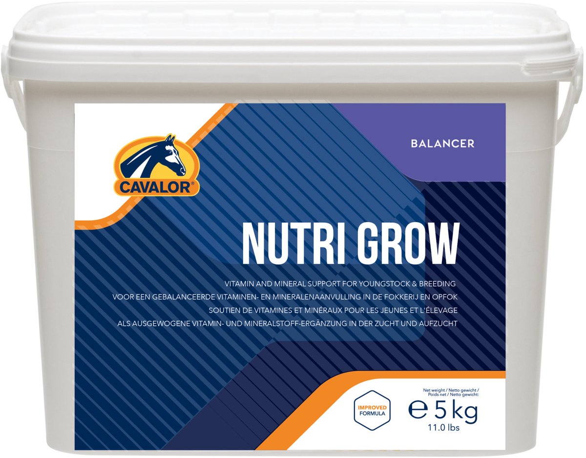 Cavalor Nutri Grow Dracht&Groei Mineralen - Voedingssupplement - 5 kg
