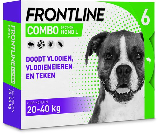 Frontline Combo - Anti Vlooien- en Tekenmiddel - L - 20-40 kg - 6st