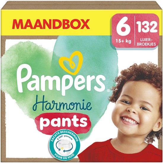 Pampers Harmonie Pants Maat 6, 132 Luierbroekjes, 15kg+