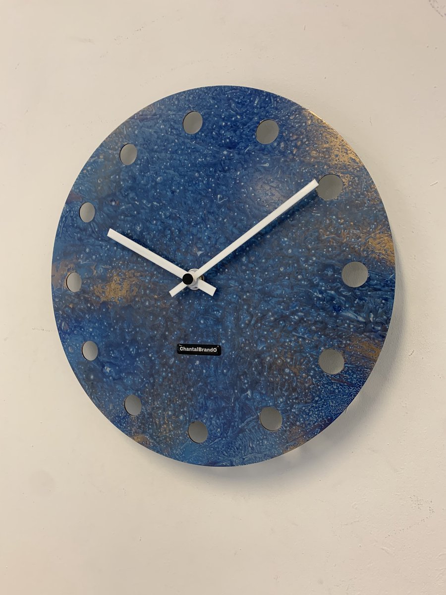 MOSACLOCK BLUE LABEL Wandklok Modern Industrieel Design