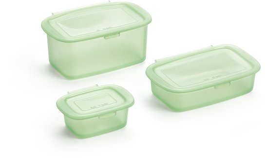 Lékué Vershouddoos - Set van 3, Siliconen - Green
