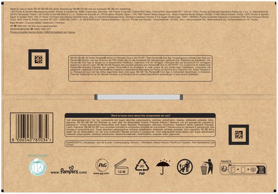 Pampers Baby-Dry Maat 4, 204 Luiers, 9kg-14kg