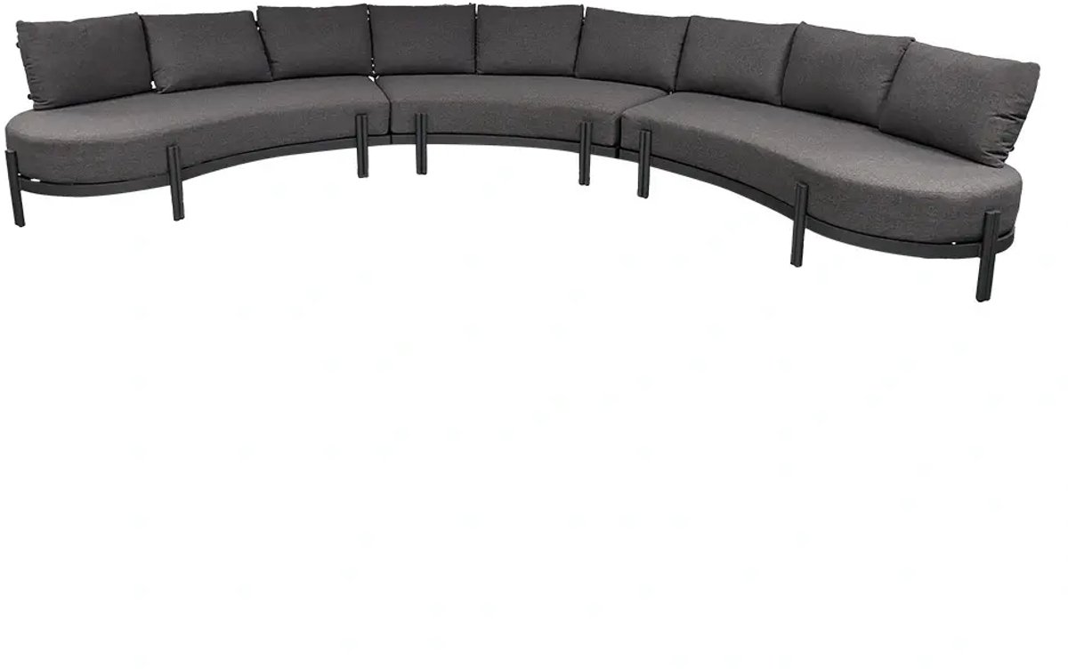 Trestino Tirana Loungebank Rond 3-dlg - Antraciet