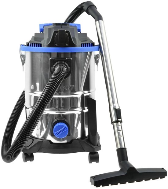 GEKO Industriële stofzuiger - nat en droog - 25L - 1500W - roestvrij staal