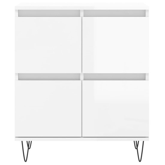 Ladekast / dressoir Gremda 03, kleur: eiken / wit - 94 x 160 x 45 cm (H x B x D