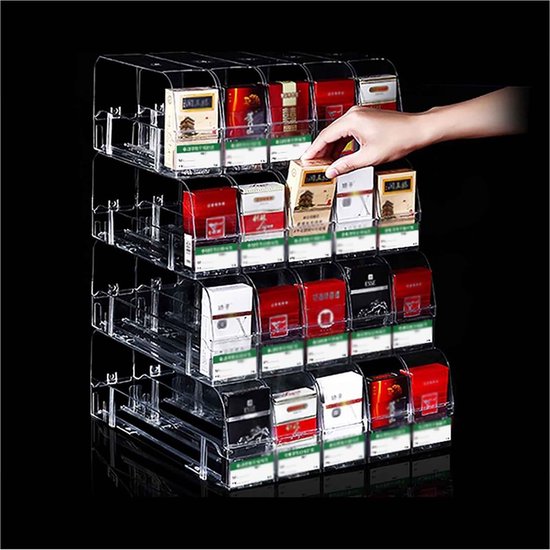 Cigarette Display Rack for Retail, 10pcs Automatic Cigarette Case Auto ...