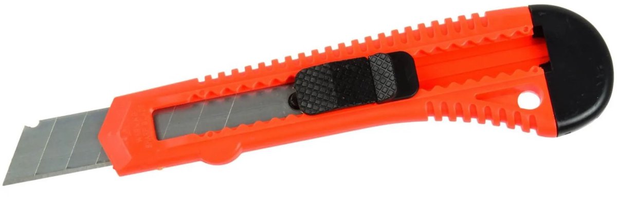 GEKO Utility mes - Compact - Breekbaar Stalen Lemmet - 18 mm - Lichtgewicht Design