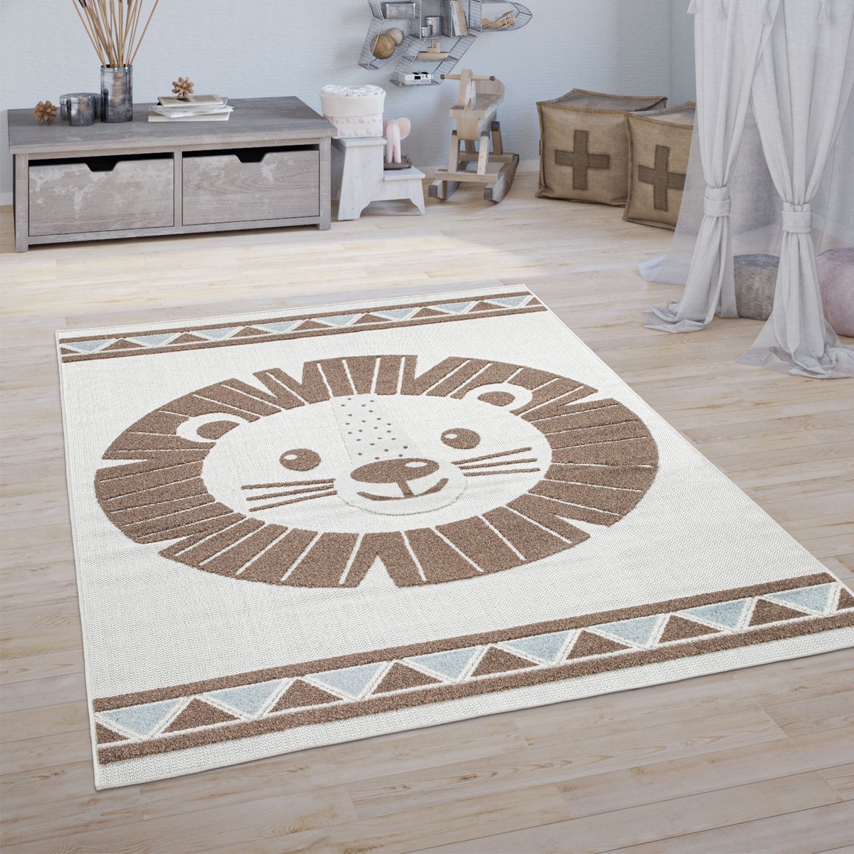 Flycarpets Kindervloerkleed Twedla - Beige