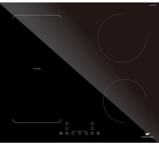 Table de cuisson à induction 4 zones CONTINENTAL EDISON CETI4ZFLEX3 - Flex - 7200W - 4 boosters - noir