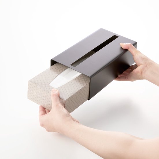 Tower à mouchoirs verticale Yamazaki - Tour - Zwart