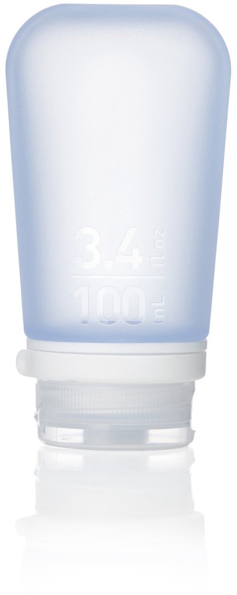 Human Gear - GoToob+ - Large - 100ML - Blue - Reisflesje - flacon - lichtgewicht - lekvrij - herbruikbaar