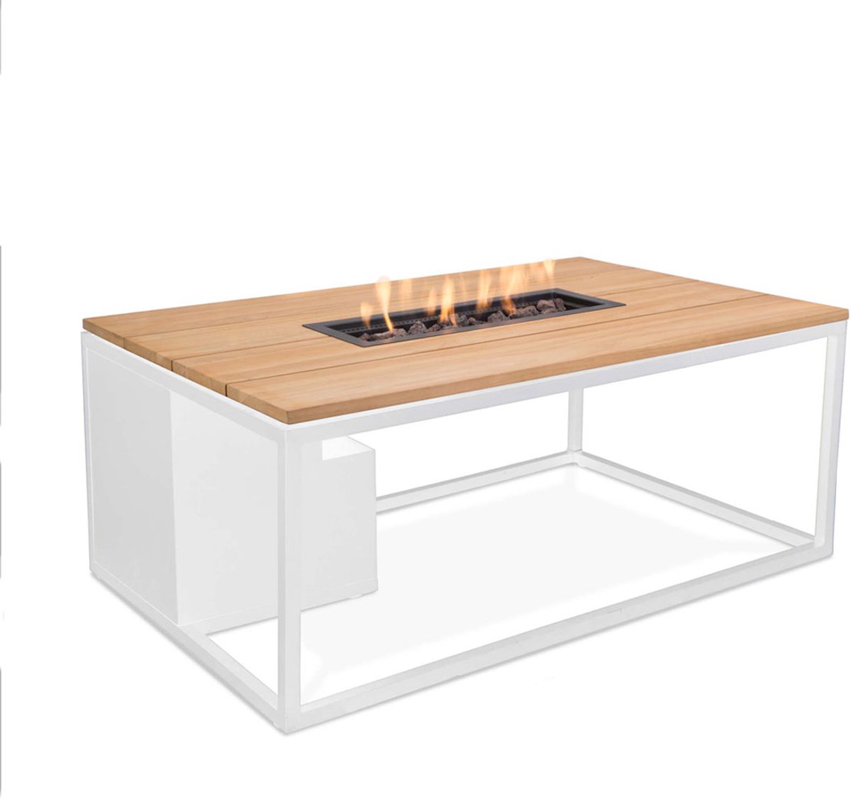 Cosi Cosiloft 120 - Table de feu - Blanc avec teck