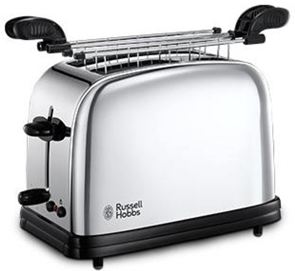 Russell Hobbs 23310-57 broodrooster 2 snede(n) Zwart, Zilver