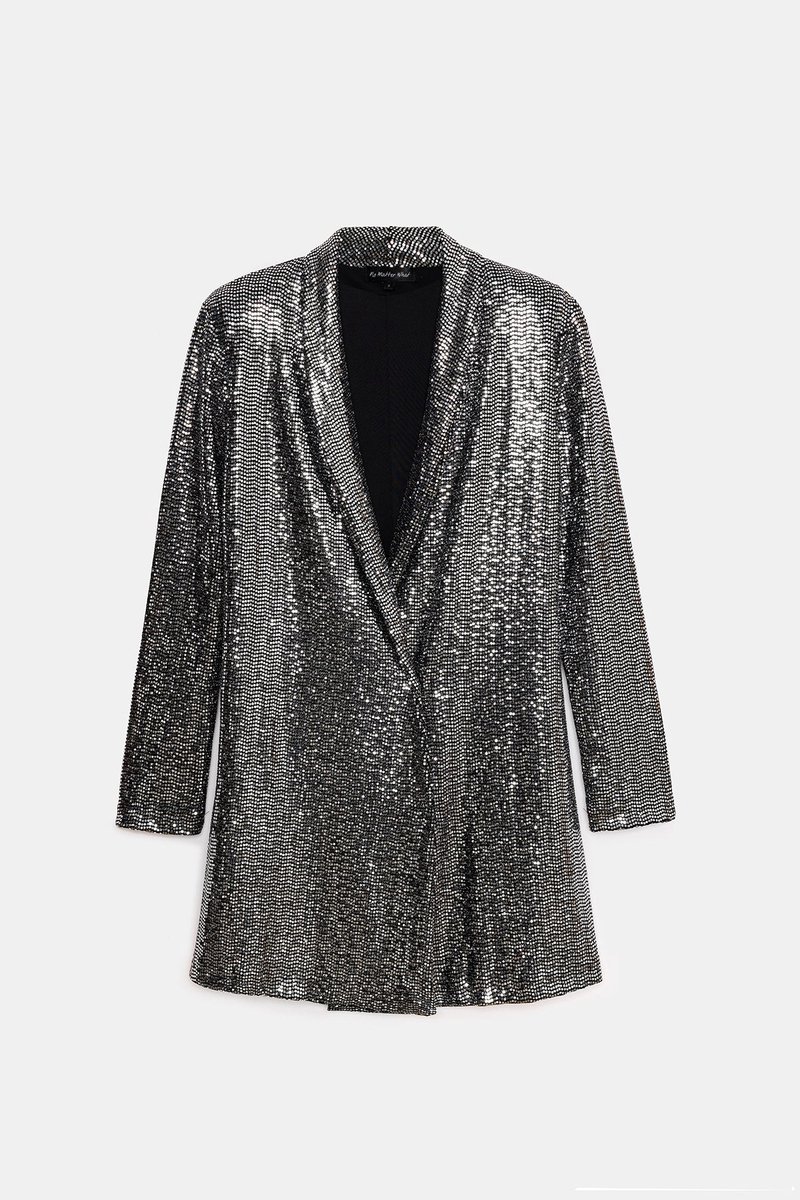 Manteau Brillant Argenté