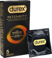 Durex Intensity Condooms - 5 Stuks - Nieuwste generatie ultradunne, latexvrije condooms – Gedeelde lichaamswarmte