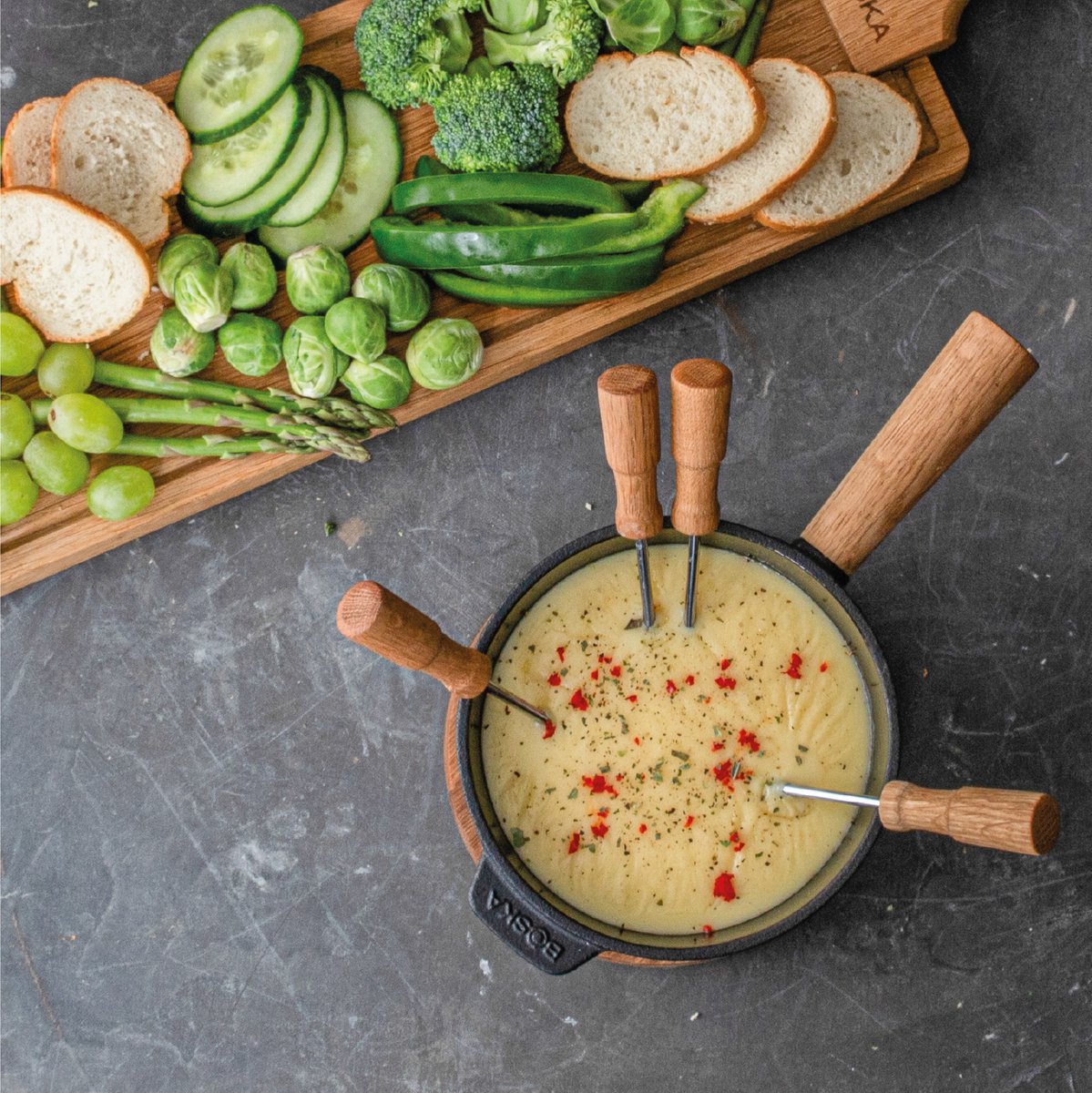 Boska Fondueset Pro S - Kaasfondue - Fonduepannen - Fonduepan voor 350 gram Kaas - 700 ml – foto 5