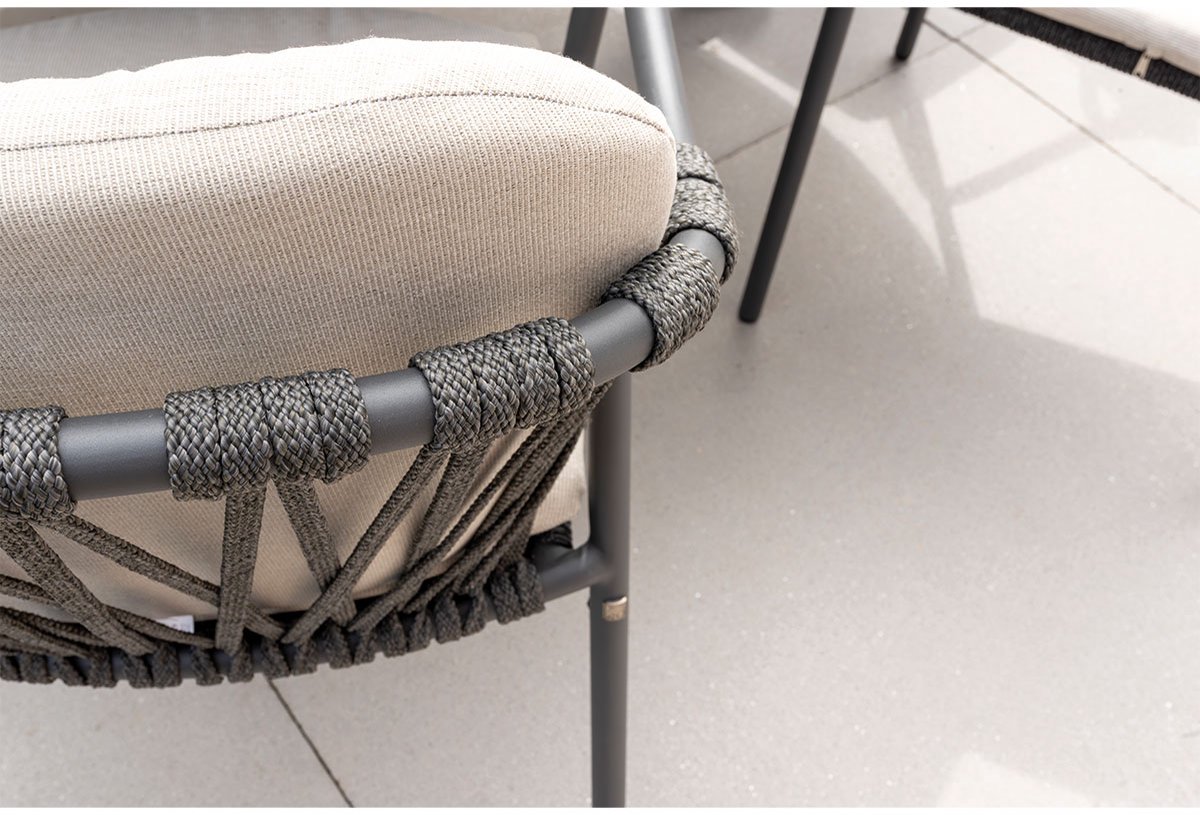 Taste by 4 Seasons Manitoba chaise de jardin empilable - anthracite