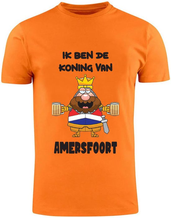 Ik ben de Koning van Amersfoort Oranje Heren T-Shirt | Koningsdag | Shirt