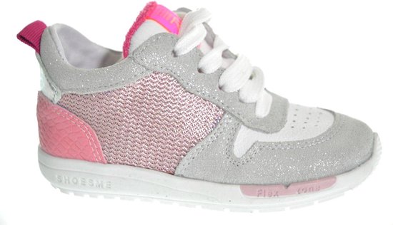 Shoesme RF23S029-A pink silver Meisjes Sneaker - Roze - 26
