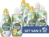 Bol.com Robijn Kokos Sensation Wasmiddel en Wasverzachter - 60 wasbeurten - Voordeelverpakking aanbieding