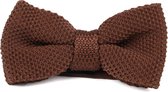 Suitable - Knitted Strik Bruin - One Size - - Heren - Gala Vlinderstrik / Vlinderdas