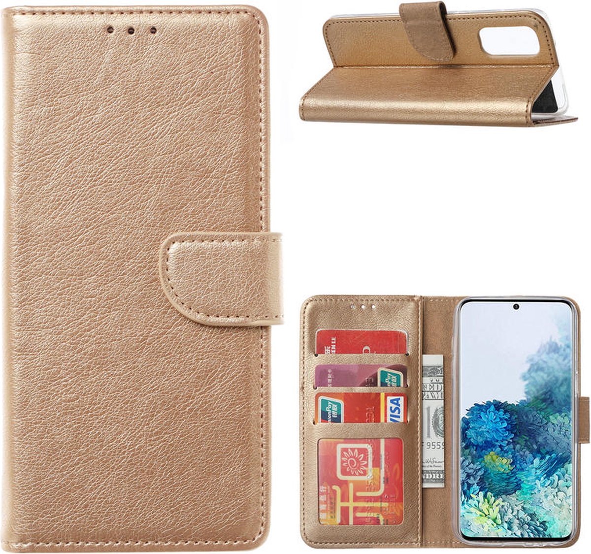 Cityhoesje-Bookcase incl. Pasjeshouder geschikt voor Samsung Galaxy S20