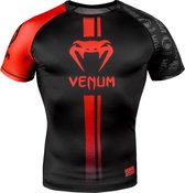 Venum Rashguard Logos Short Sleeve Zwart/Rood Small