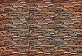 Fotobehang Stone Wall | DEUR - 211cm x 90cm | 130g/m2 Vlies