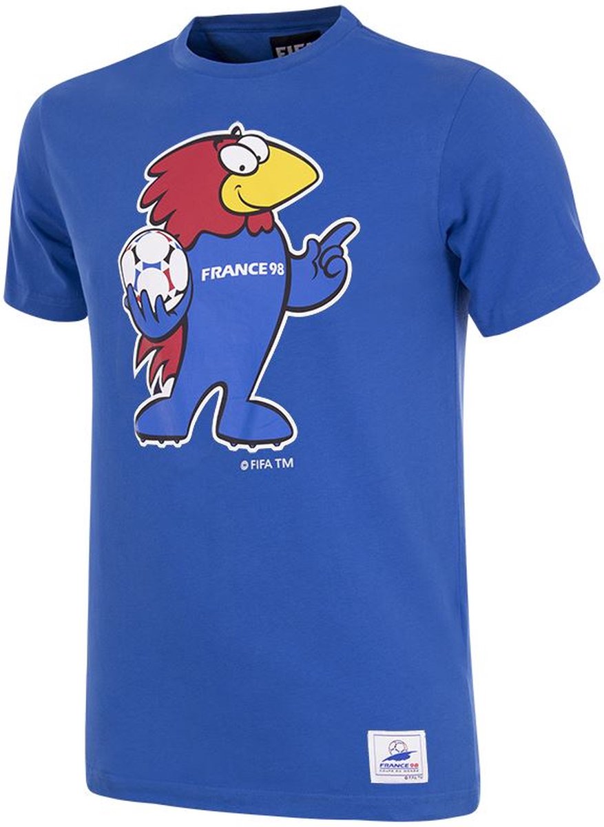 COPA - Frankrijk 1998 World Cup Footix Mascot Kids T-Shirt - 152 - Blauw