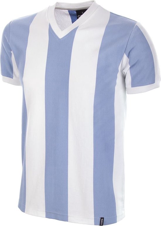COPA - Argentinië 1960's Retro Voetbal Shirt - XS - Blauw;Wit