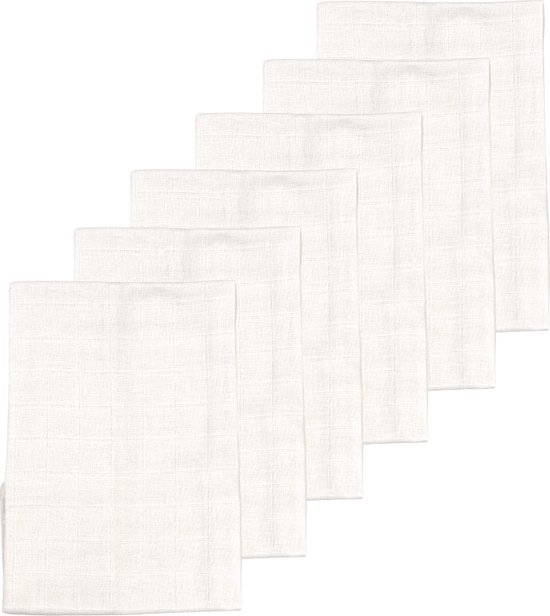 Little Boo Hydrofiele Luiers - 6 Stuks - 60x60 cm - 100% Katoen - Uni — afbeelding 2