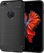 Brushed case geschikt voor Apple iPhone 6 / 6- s + gratis glazen Screenprotector