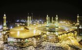 Fotobehang Mosque At Night | XXL - 206cm x 275cm | 130g/m2 Vlies