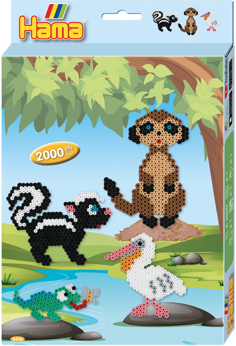 Hama Set Strijkkralen 2000 Kralen Animals - 3446