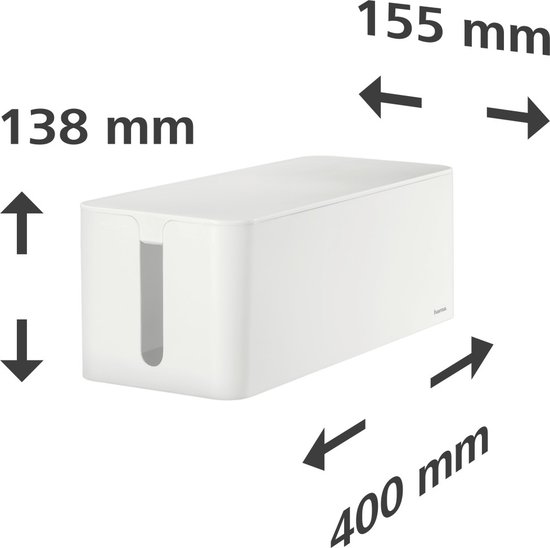 Hama Kabeldoos "Maxi", 40,0 x 15,6 x 13,5 cm, wit van Hama — afbeelding 5