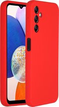 Accezz Hoesje Geschikt voor Samsung Galaxy A14 (5G) Hoesje Siliconen - Accezz Liquid Silicone Backcover - Rood