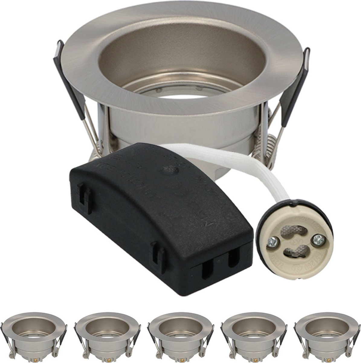 Lot 5 spots à encastrer LED 8,5cm IP20 345lm 4.4W blanc chaud blanc