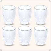 Bol.com Orange85 Dubbelwandige Glazen - 4 stuks - 300ml - Koffie - Thee - Grote inhoud aanbieding