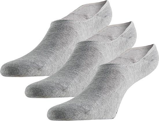 Apollo - Bamboe Footies - Badstof zool - Grijs - Maat 35/38 - Naadloze sokken - Footies dames - sneakersokken - Bamboe