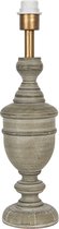 HAES DECO - Pied de lampe - Taille Ø 13x50 cm, couleur Grijs, en Bois pour Culot E27/ max 1x60W - Pied de lampe, Lampe de table