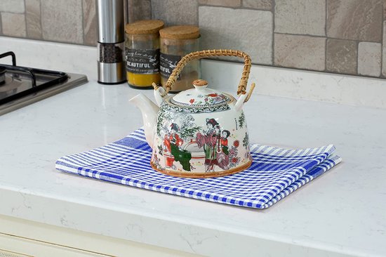 Essuies de vaisselle 100% - à carreaux multicolores, lot de 5, 45