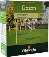 Vilmorin Organische Minerale Meststof Gazon 4 kg - Zeer lange werking, geen verbranding, mooi groen gazon